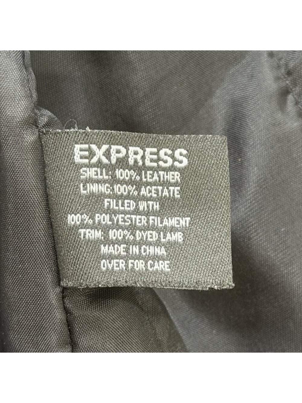 Express Womens Size M Suede Jacket Black Lambs Fur Trim - Picture 4 of 8